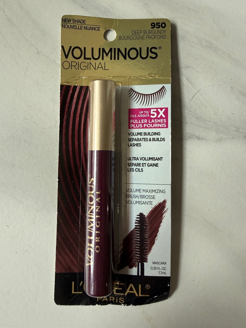 L’Oreal Voluminous Original Mascara Deep Burgundy 950 New Shade Sealed